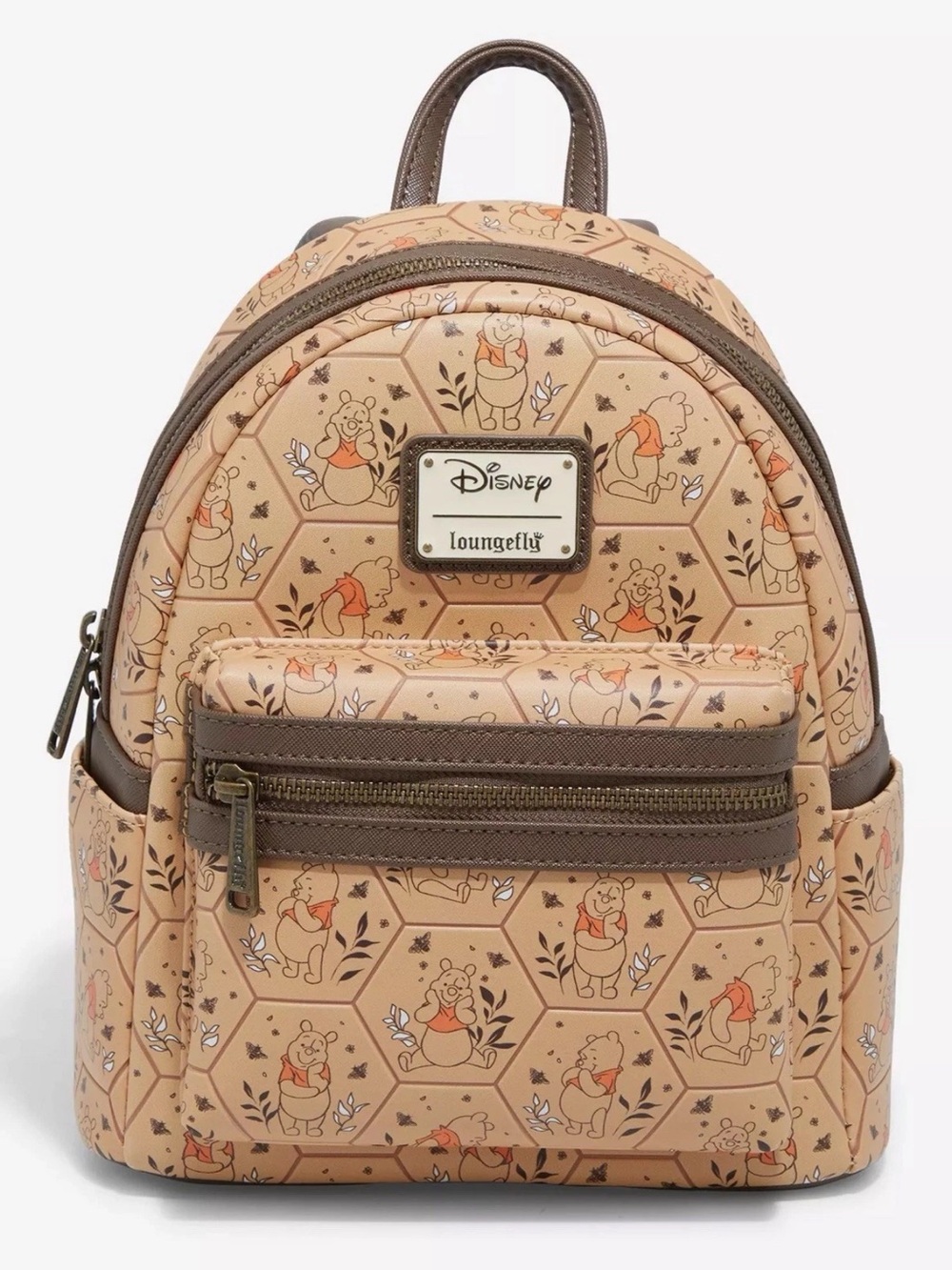 Loungefly Disney Winnie the Pooh Mini Backpack - Tan, Brown